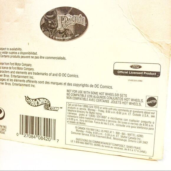 NIB 2003 Hot Wheels Batman Vs. The Penguin Gift Collectible Toy - Picture 4 of 8